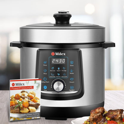 Milex 6Lt Digital Power Pressure Cooker Silver