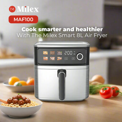 Milex Smart 8L Air Fryer Silver