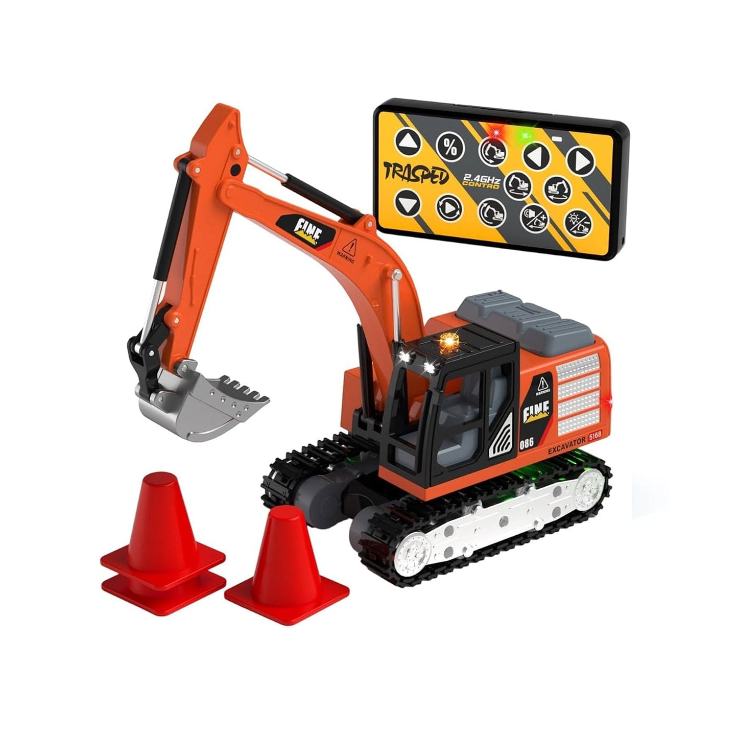 Mini Excavator With APP Control Orange