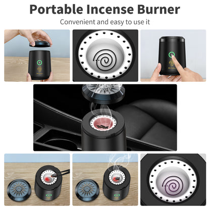 Portable Electric Incense Burner Black