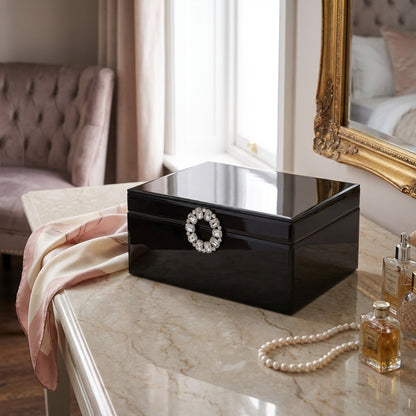 Jewellery Box with Ring Design Black