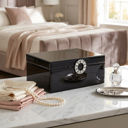 Jewellery Box with Ring Design Black