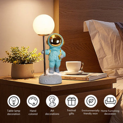 USB Astronaut Table Lamp Blue