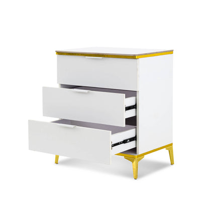Modern 3 Drawer Chest of Drawers White