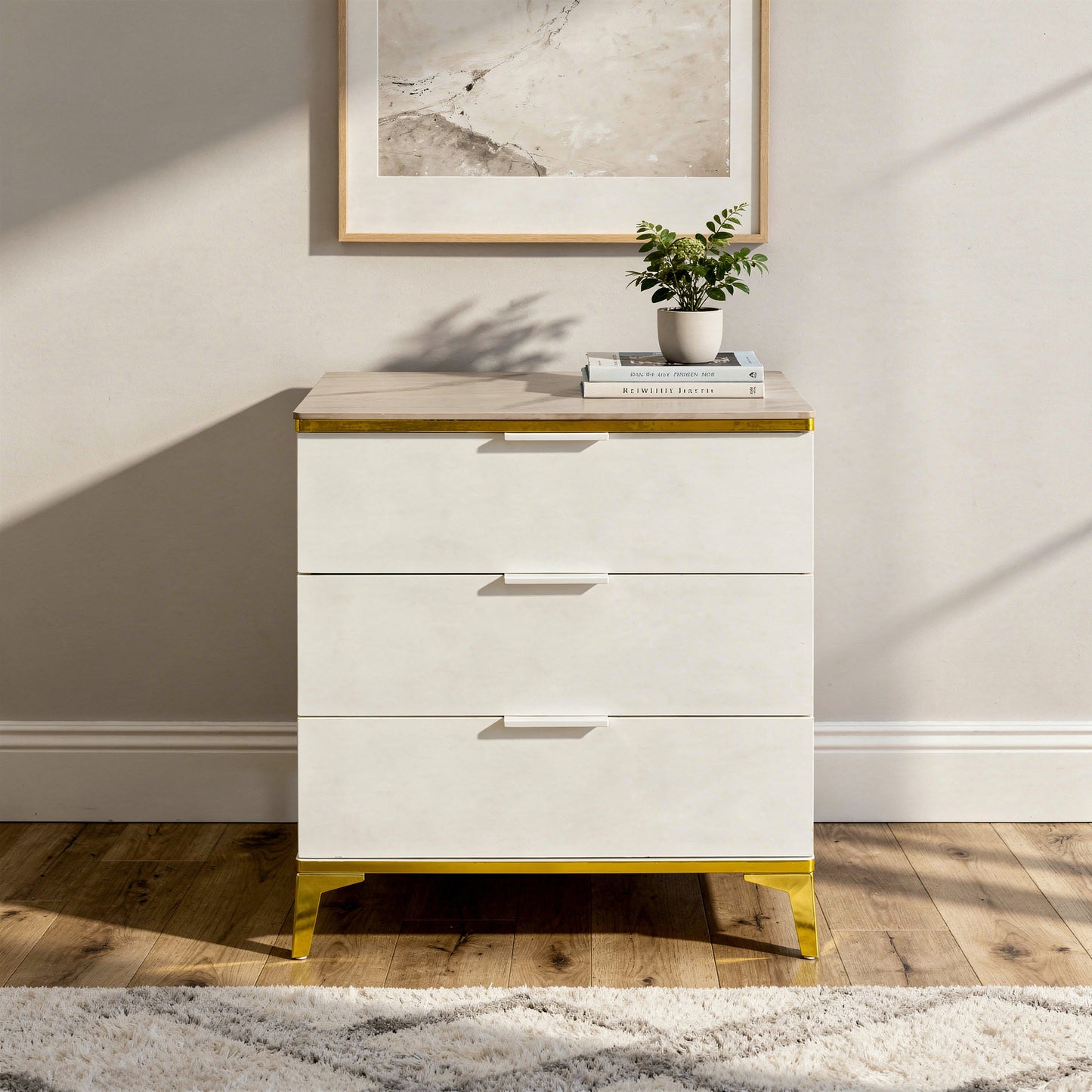 Modern 3 Drawer Chest of Drawers White