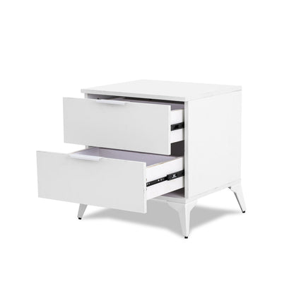 Modern 2 Drawer Chest of Drawers White