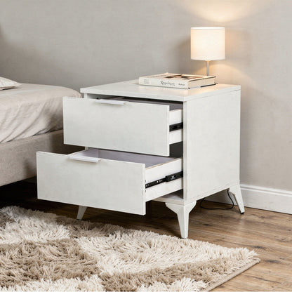 Modern 2 Drawer Chest of Drawers White