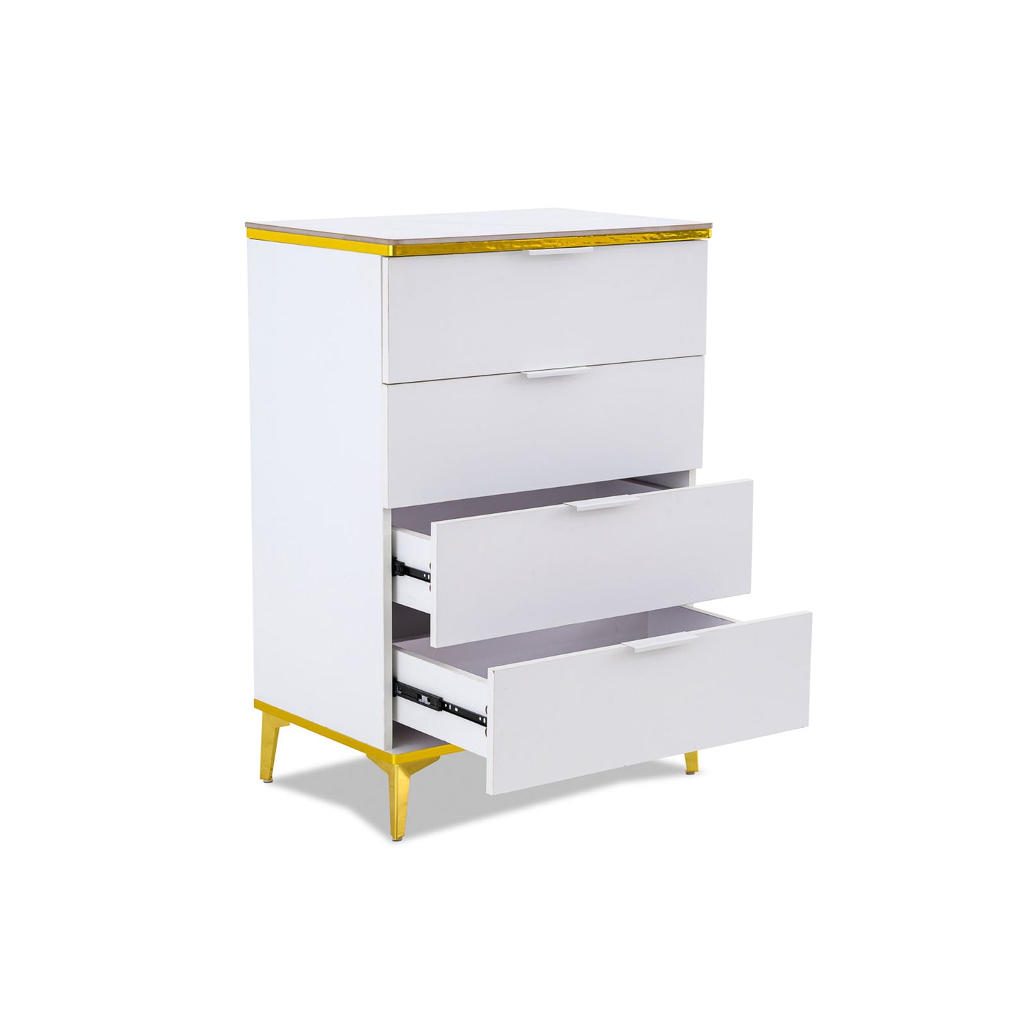 Modern 4 Drawer Chest of Drawers White