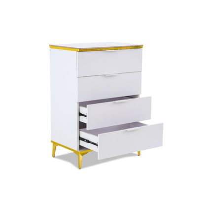 Modern 4 Drawer Chest of Drawers White