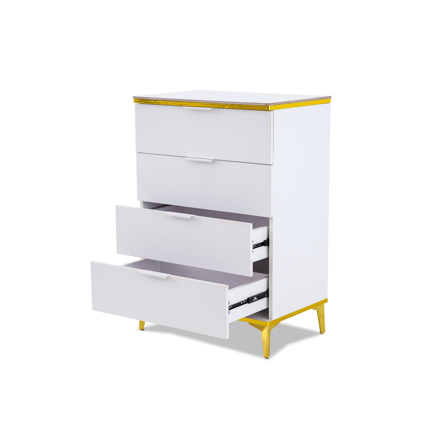 Modern 4 Drawer Chest of Drawers White