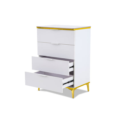 Modern 4 Drawer Chest of Drawers White