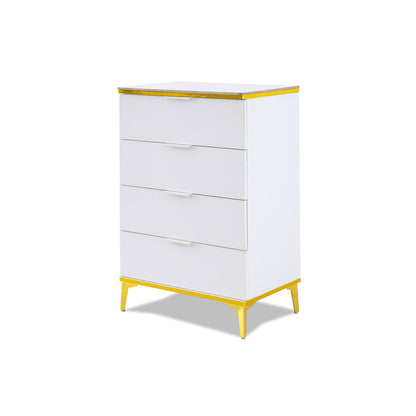 Modern 4 Drawer Chest of Drawers White