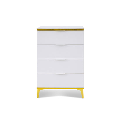 Modern 4 Drawer Chest of Drawers White