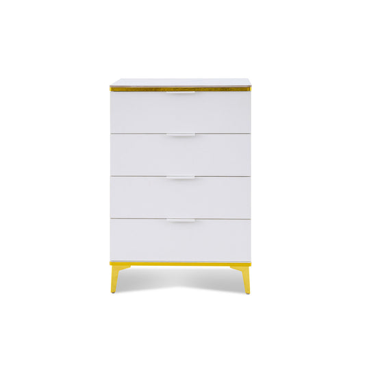 Modern 4 Drawer Chest of Drawers White