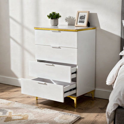 Modern 4 Drawer Chest of Drawers White