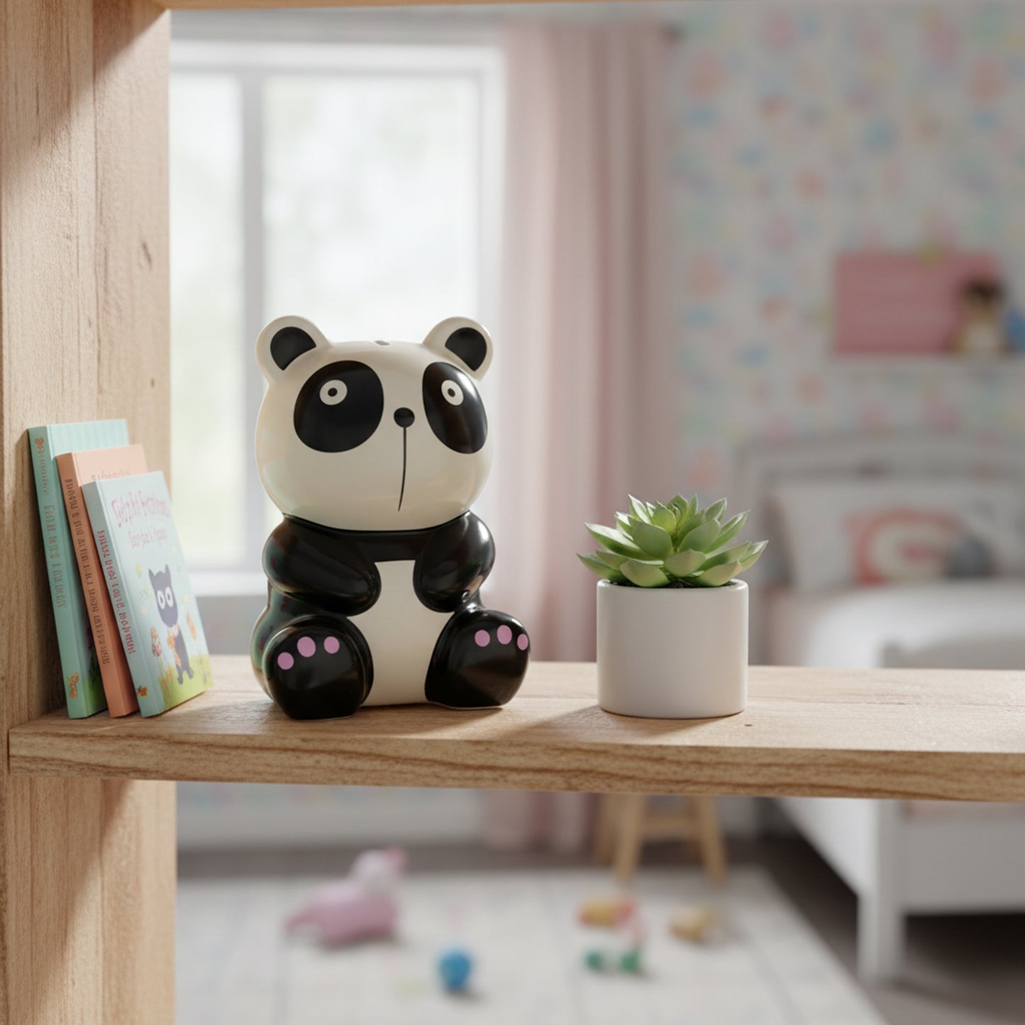 Panda Ceramic Money Bank Black & White
