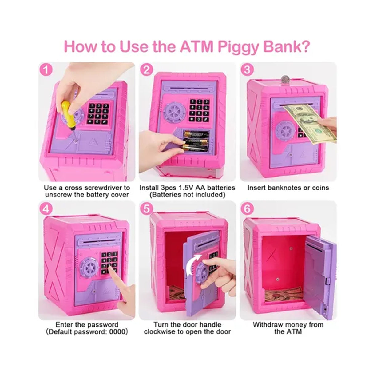 Money Saving Box with Light & Sound Assorted