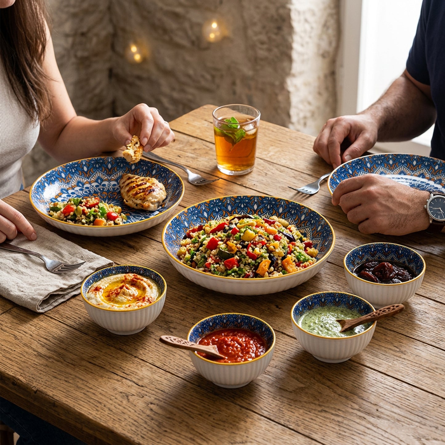 6 Piece Serving Bowl Set Multicoloured