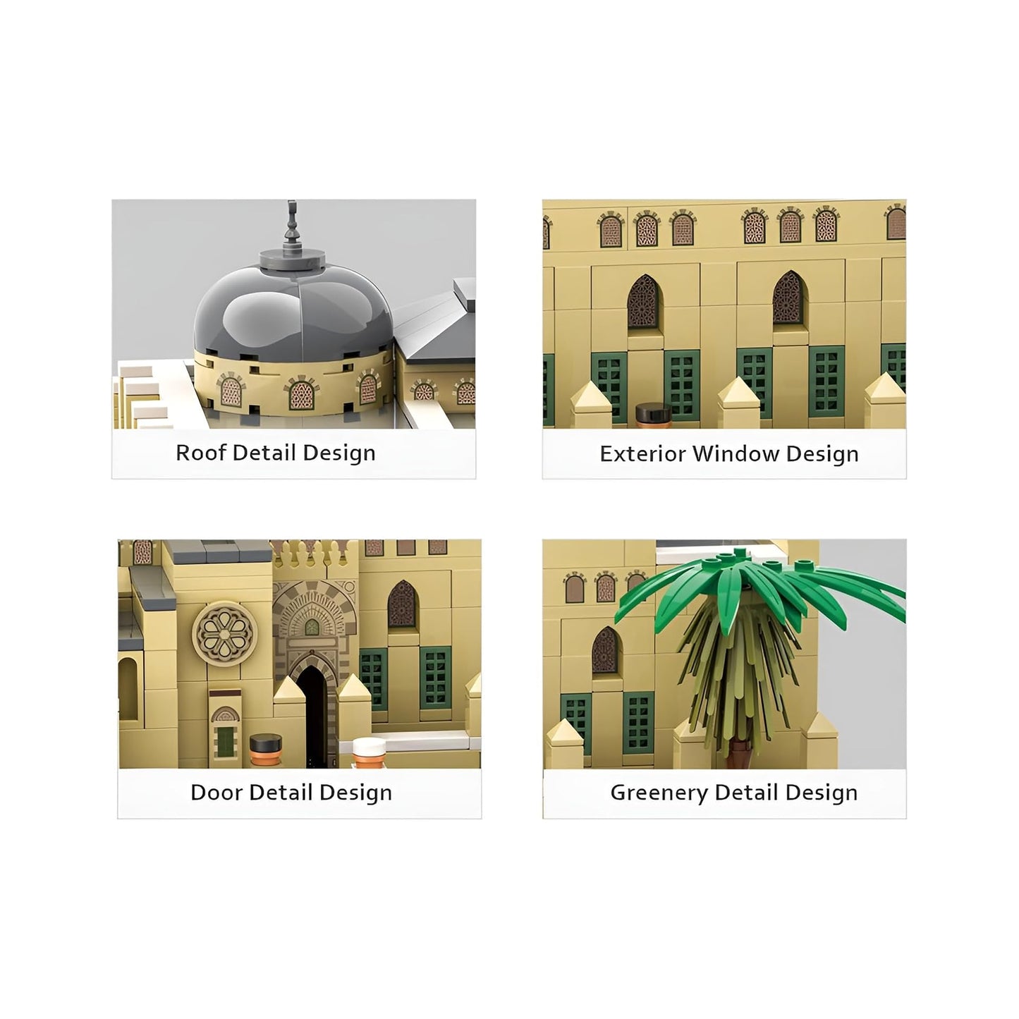 Wange Al-Aqsa Mosque 768 Piece Building Block Set