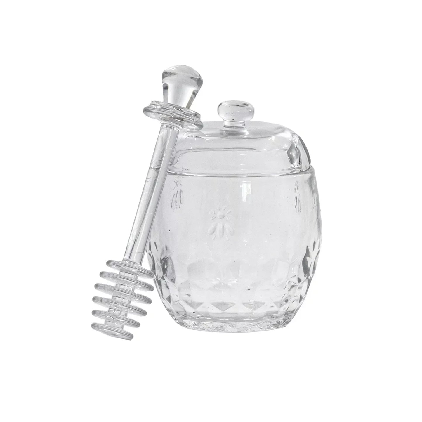 Kitchen Life 220ml Honey Pot with Lid Clear