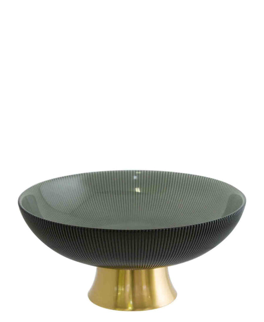 Urban Decor Chantilly Bowl - Grey & Gold