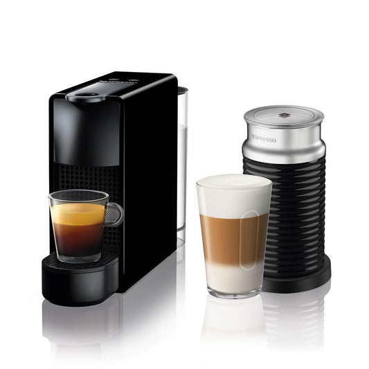 Nespresso Mini Essenza Bundle Automatic Espresso Machine with Aeroccino Milk Frother Piano Black