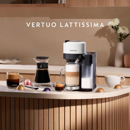 Nespresso Vertuo Lattissima Coffee Machine White + FREE Nespresso Travel Mug