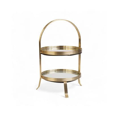 The Venus 2 Tier Cupcake Stand Gold