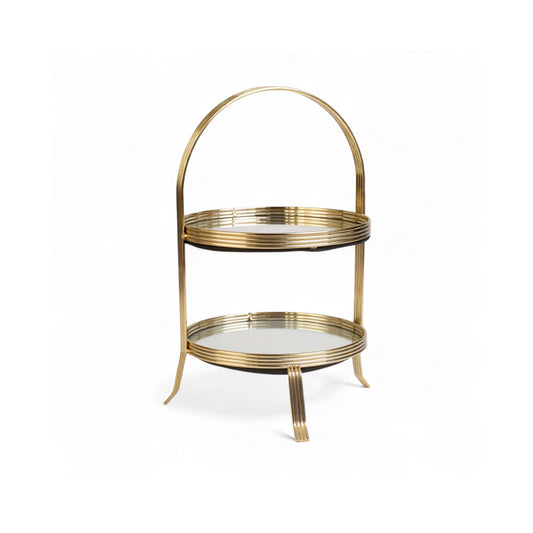 The Venus 2 Tier Cupcake Stand Gold
