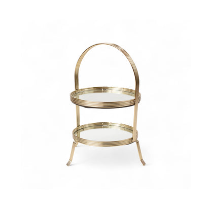 The Venus 2 Tier Cupcake Stand Gold