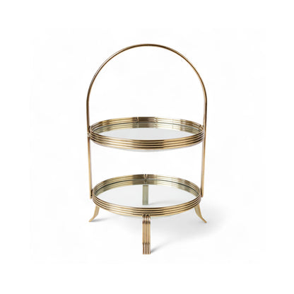The Venus 2 Tier Cupcake Stand Gold