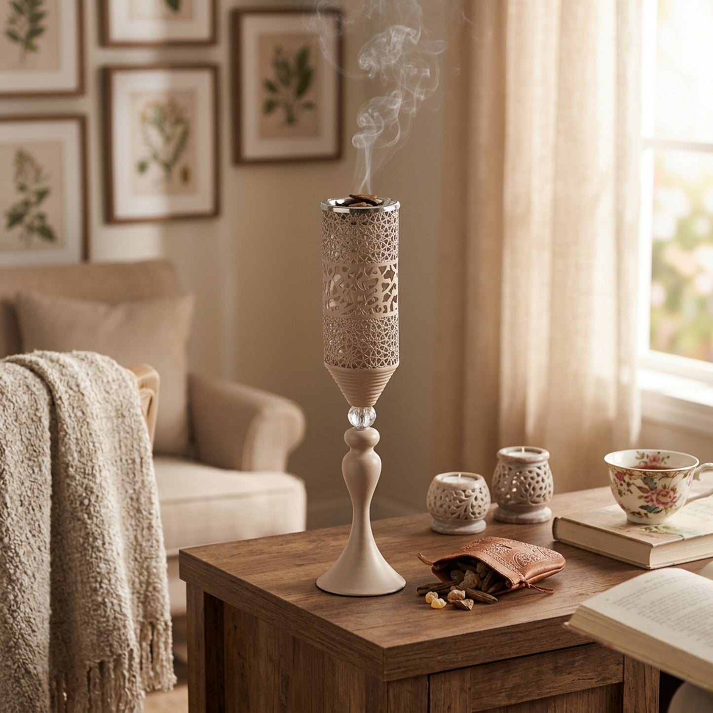 Incense Burner Beige