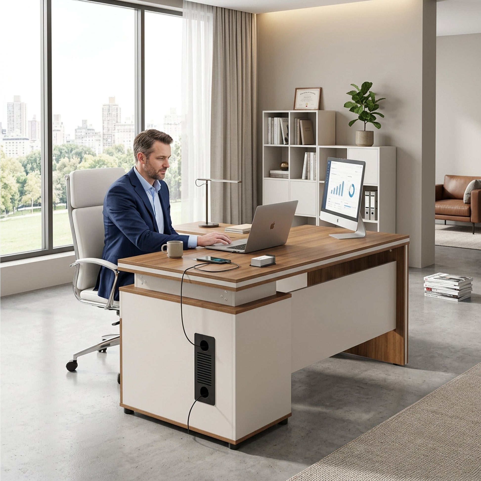 BF Platinum Living Oupa Office Table