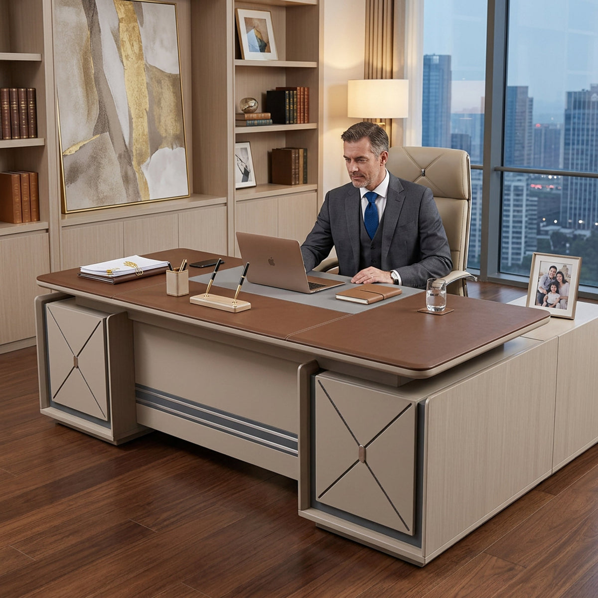 BF Platinum Living 2.4M Vortex Office Table