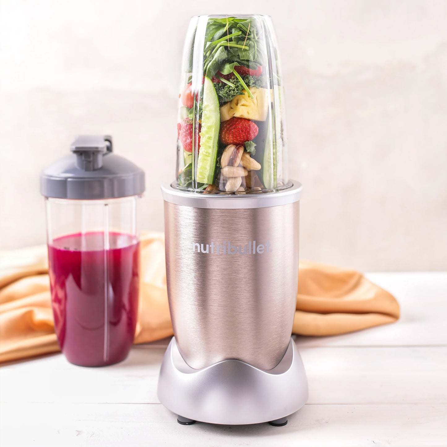 NutriBullet Pro 8 Piece 900W High Speed Blender Champagne