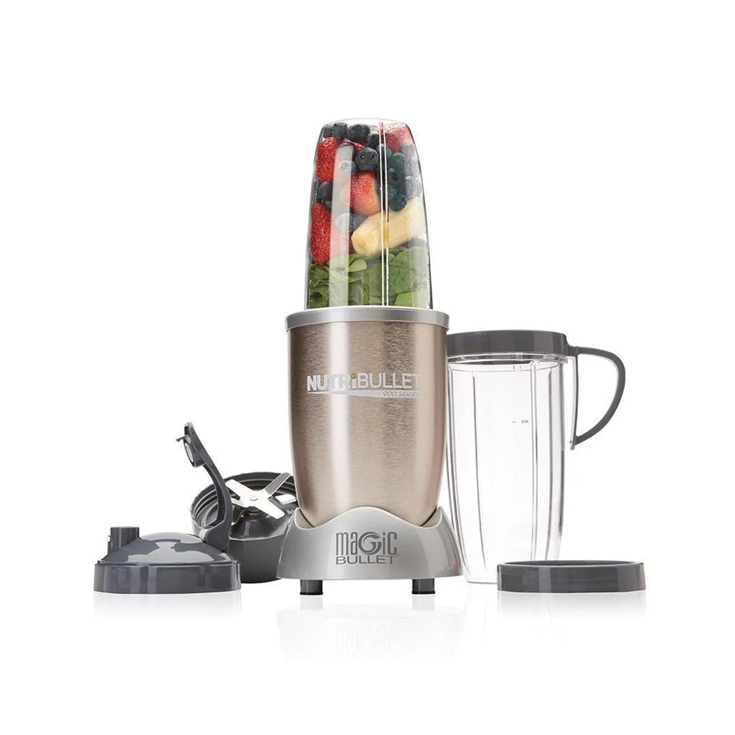 NutriBullet Pro 8 Piece 900W High Speed Blender Champagne