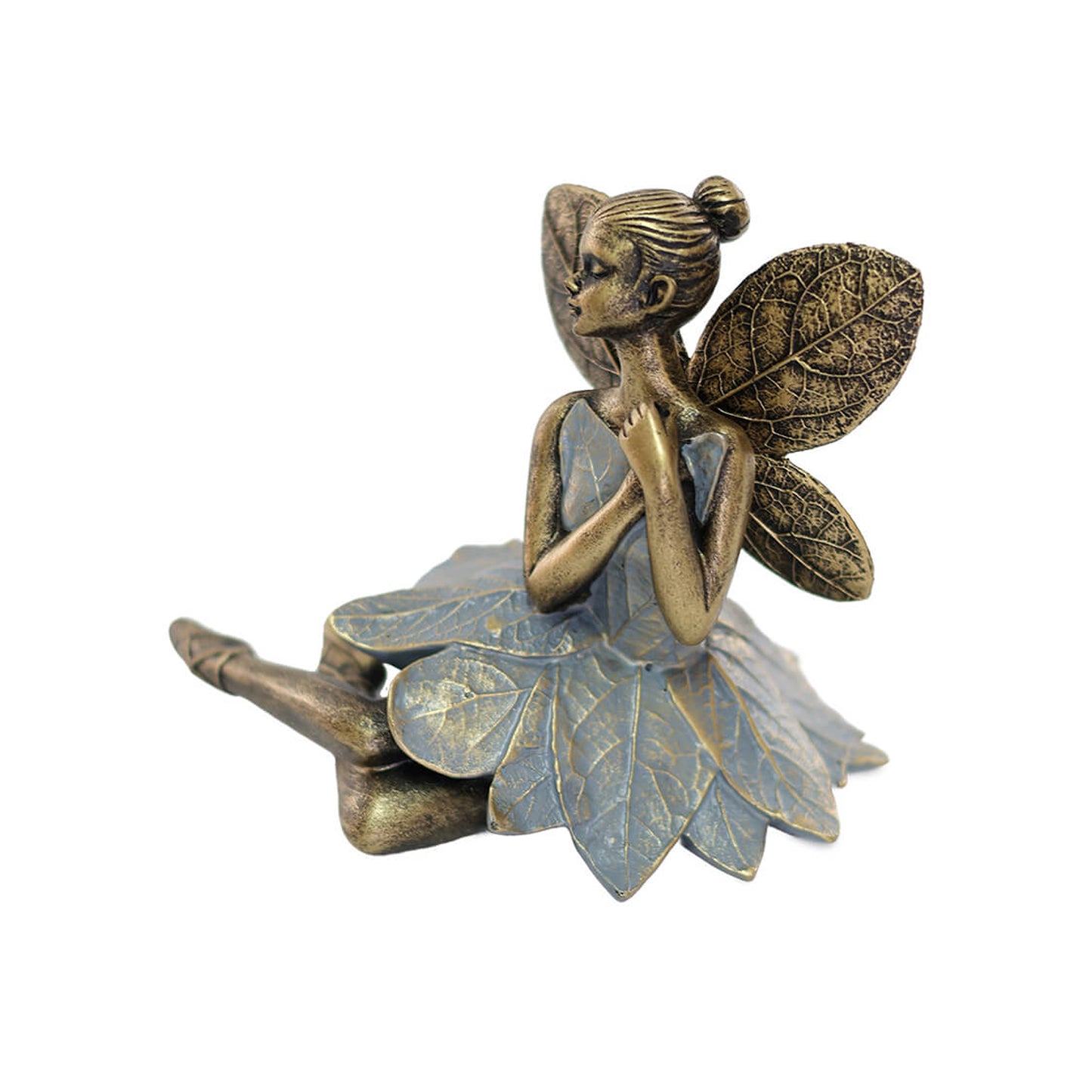 Urban Decor Sitting Ballerina Blue & Gold