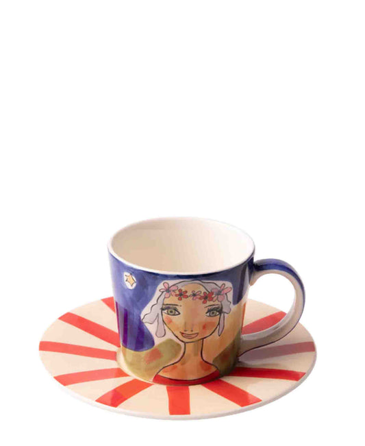 Olivia Live Your Dreams Cup & Saucer - Blue
