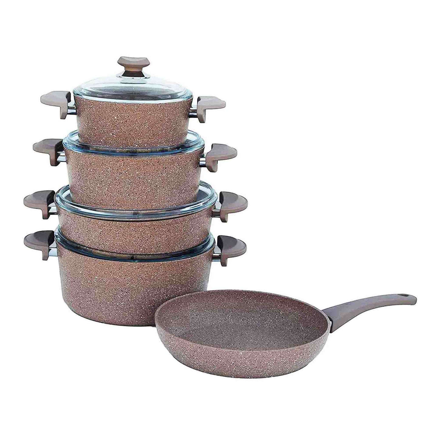 OMS 9 Piece Cookware Set Beige