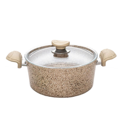 OMS 24cm Granite Deep Casserole Sand Beige