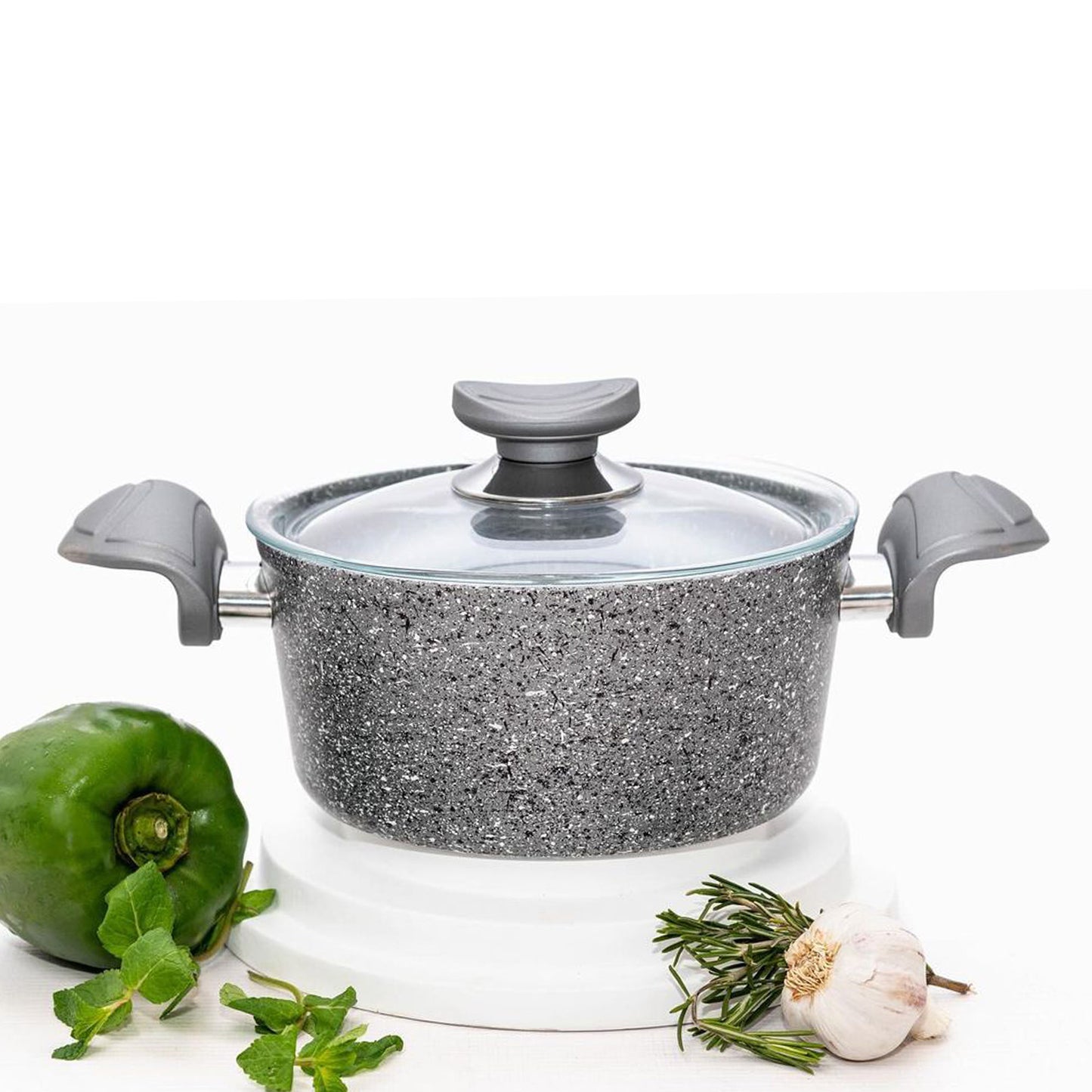 OMS 12 Piece Deep Casserole Set Grey