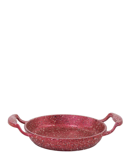 OMS 16cm Granite Egg Pan - Red