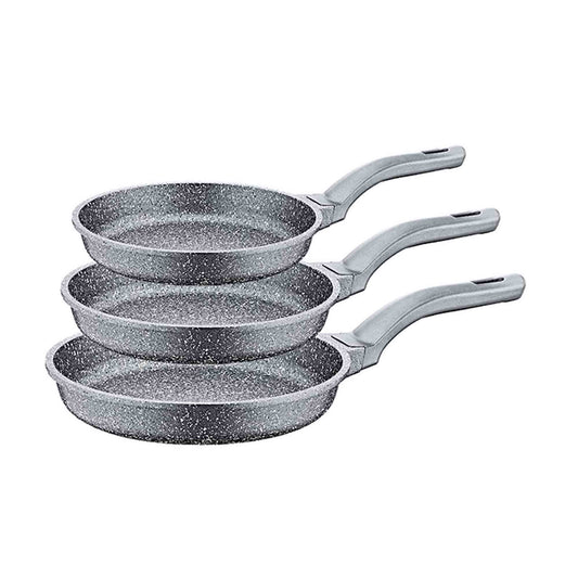 OMS 3 Piece Frying Pan Set Grey