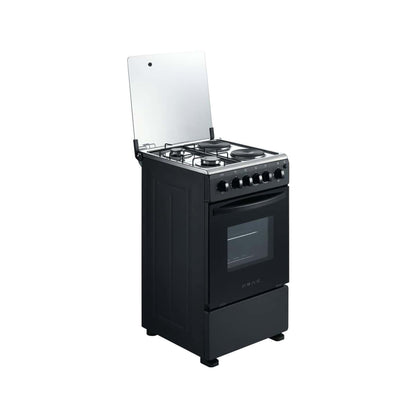 Obac 50cm Freestanding Gas/Electric Cooker Black