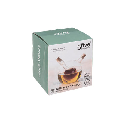 Five 0.5Lt Oil/Vinegar Bottle Silver