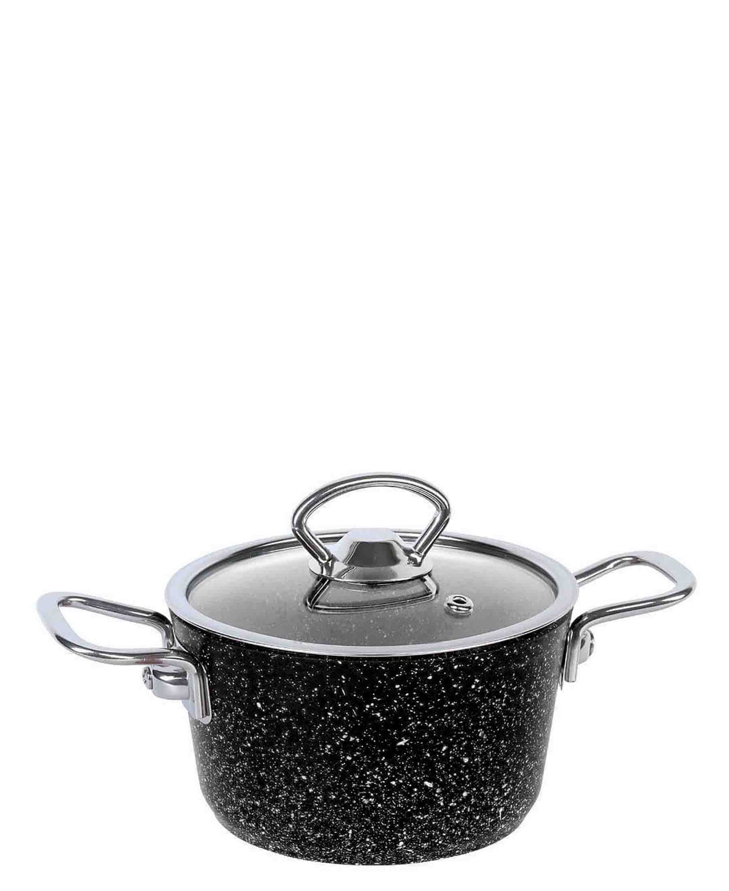 OMS Non Stick 14cm Deep Granite Casserole - Black