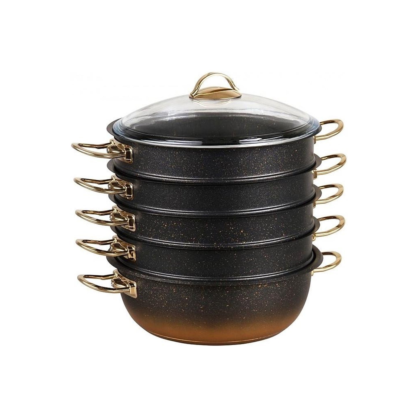 OMS 30cm Granite Ravioli Pot Set Black