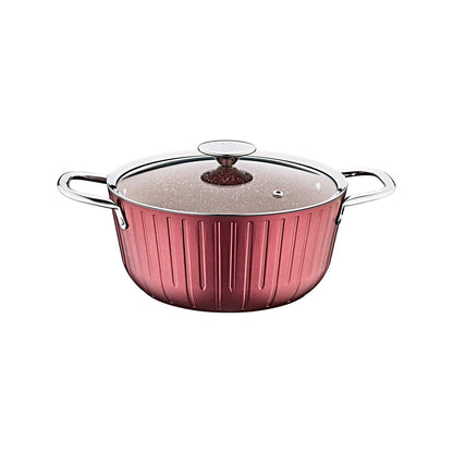 Oms Colonna 24cm Deep Pot Burgundy