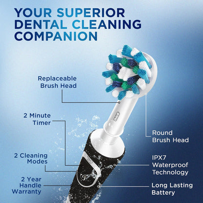 Oral B Vitality 100 Criss Cross Electric Rechargeable Toothbrush Black