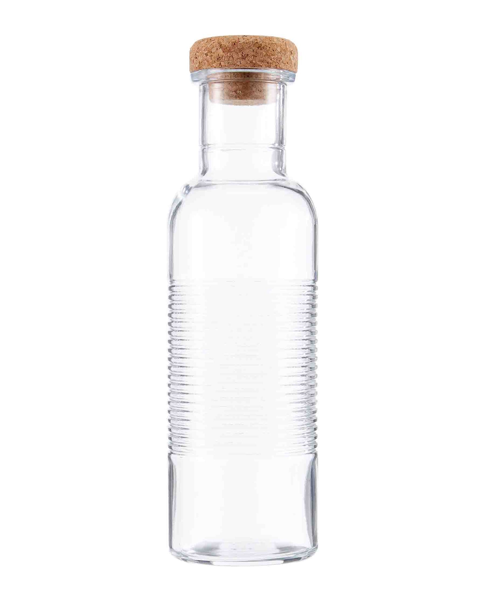 Pasabahce 1Lt Hoop Glass Bottle with Cork Lid - Clear